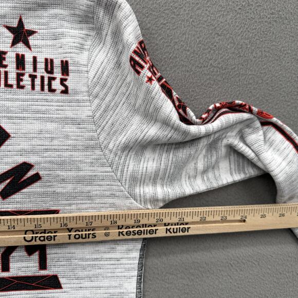 American Fighter Shirt Mens Large Heather Gray Long Sleeve Graphic Crewneck 1974 - Picture 4 of 9